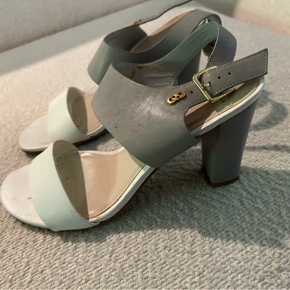 Elegant Gray and White Women's Heels